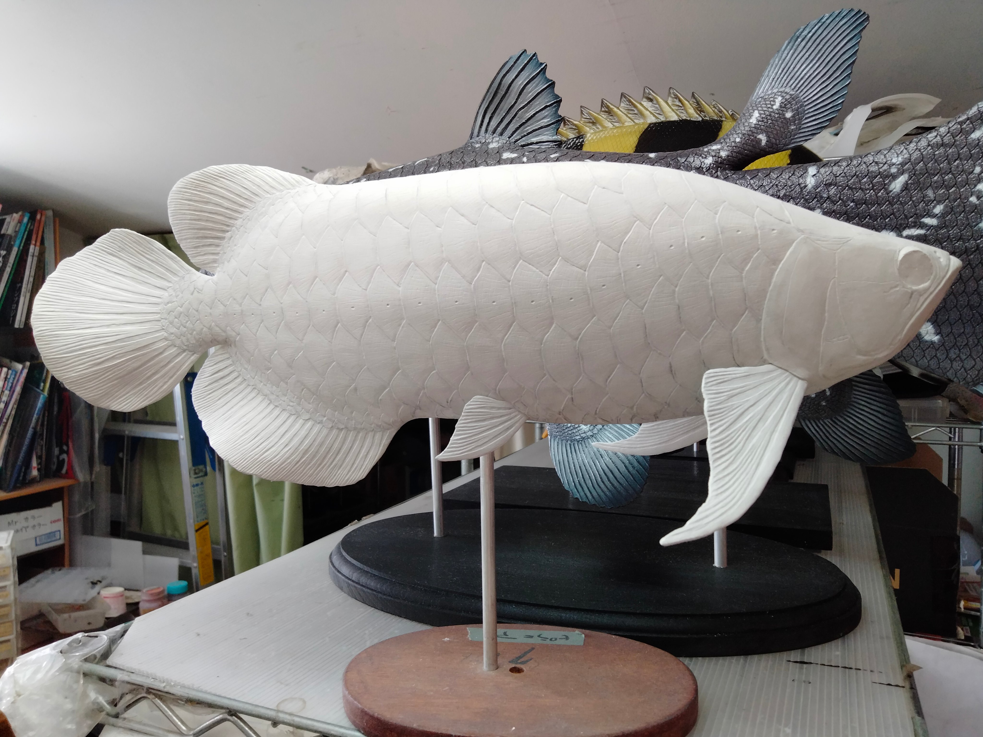 【美品】82cm ピラルク（樹脂製）fish craft REAL製作 美品】82cm ピラルク（樹脂製）fish craft REAL製作 魚の模型