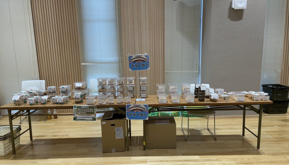 会場の準備ができました🫡

ご来場お待ちしております🙇

#よかむらの森
#イベント
#多可町
#兵庫県
#あすみる
#クワガタ
#カブトムシ