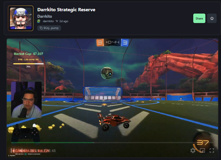 Recuerdo como hace un par de semanas la gente hablaba de #CreatorCapitalMarkets como una estupidez y algo que no tendría éxito. 

Hoy en día tenemos a un chico creando nuevos ricos mientras juega Rocket League desde su casa.

$DARRKITO