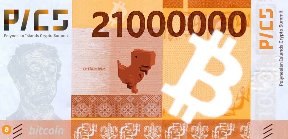 PICS-FACT #1 : à l'occasion de l'édition de mai 2022, un challenge créatif a été lancé sur le thème « Bitcoin &amp; Polynésie Française »

Les meilleures propositions ont été mint sur Ethereum sous la forme de #NFT

Ci dessous, l'œuvre de <a href="/rootsnico/">Rootsnico 🦖</a>