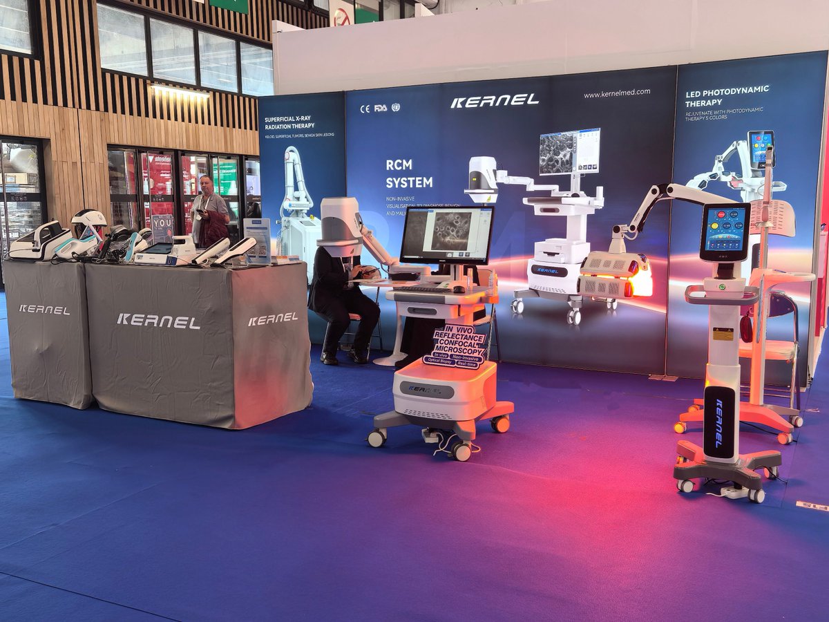 KernelMedical's tweet photo. Thank You for an Incredible EADV 2025 in Paris! 
Our latest innovations: RCM and X-ray Superficial Radiation Therapy  drew significant attention. 
Thank you for the trust and enthusiasm! 
https://t.co/FvVlVOQw9k 
sales10@kernelmed.com

#Kernelmedical #Dermatology #RCM #PDT #LLLT https://t.co/vSFxbcxJRk