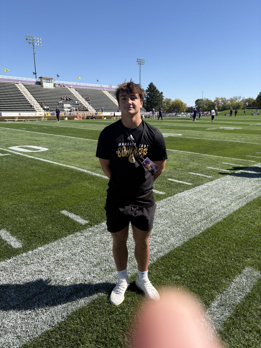 Had a fun time today at <a href="/MinnStFootball/">Minnesota State Football</a> Thank you <a href="/CoachSchlichte/">Ryan Schlichte</a> and <a href="/CoachMPete/">M. Pete</a> for the invite.