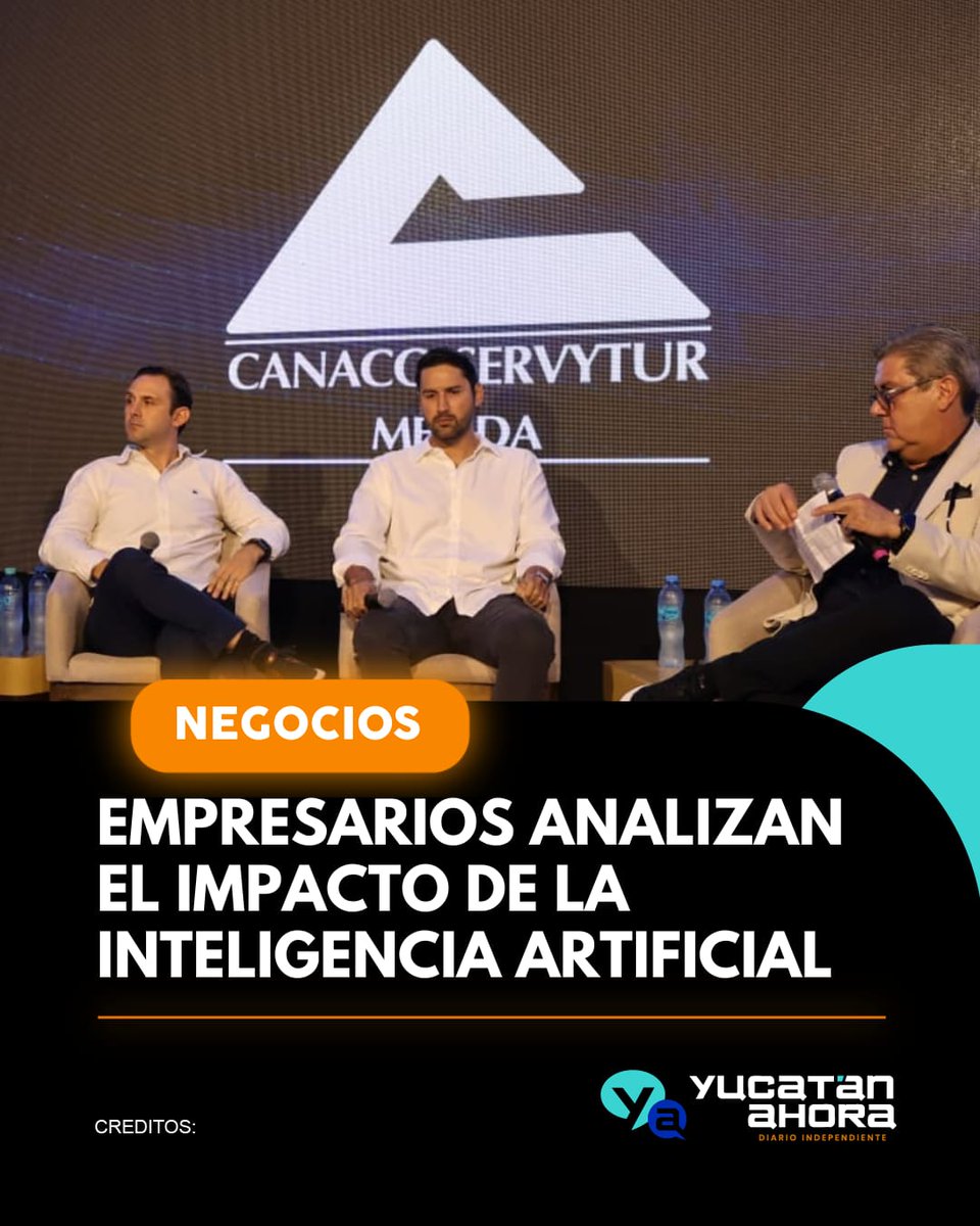 EMPRESARIOS ANALIZAN EL IMPACTO DE LA INTELIGENCIA ARTIFICIAL

#Negocios | La Cámara Nacional de Comercio, Servicios y Turismo (CANACO SERVYTUR) de Mérida organizó el Leader Session titulado “Cómo la Inteligencia Artificial está redefiniendo la eficiencia empresarial”, que reunió
