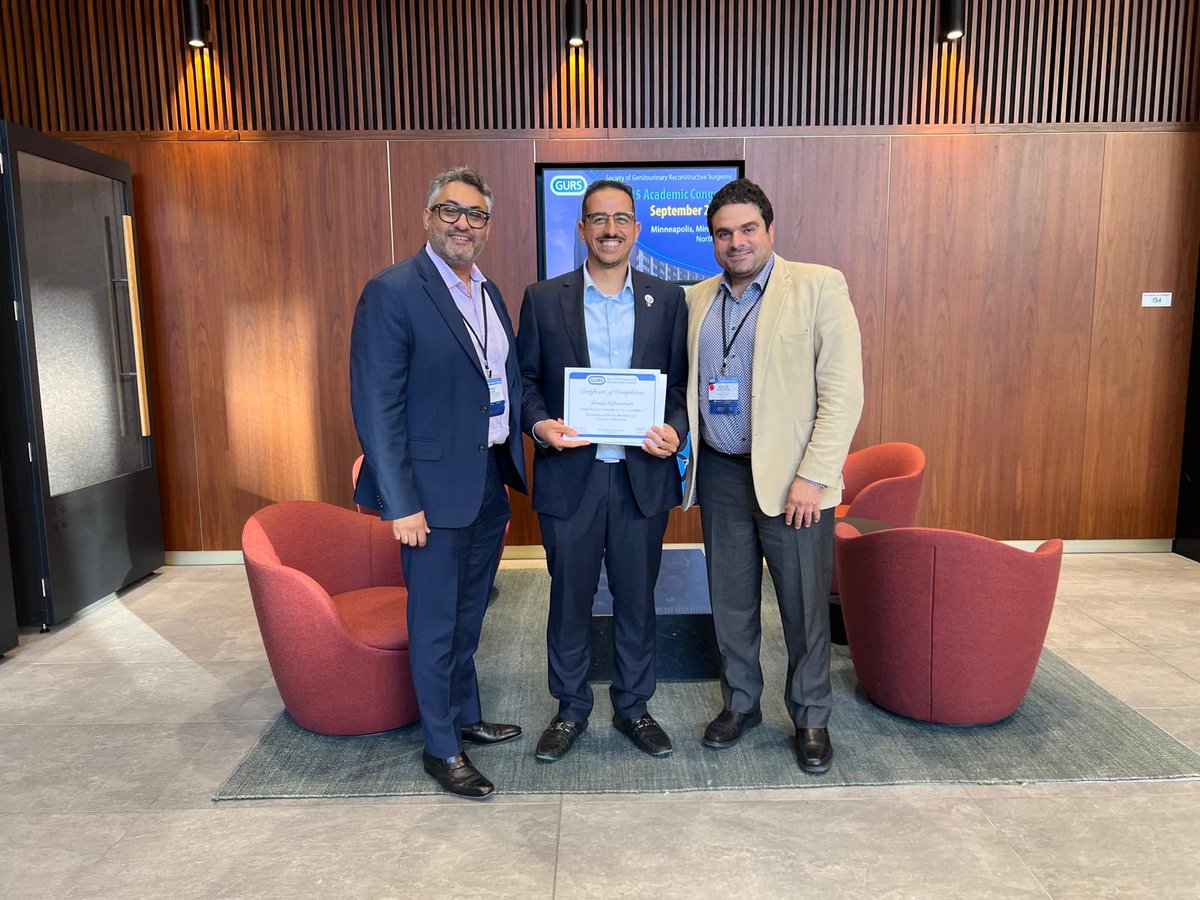 Congrats ⁦<a href="/DrAhmadShamari/">Dr. Ahmad AlShammari د. أحمد مفرح الشمري</a>⁩ for finishing his @societyGURS  degree #GURS25 ⁦<a href="/urethrologist/">Keith Rourke</a>⁩