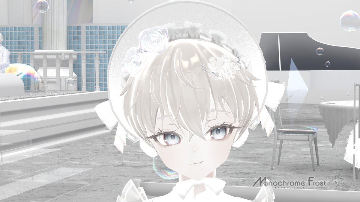 Monochrome Frostにお邪魔しました！アフター含めると実は無欠席の僕です。今回ははるさめ雑貨店さんとコラボとの事で、ワールドも至る所にはるさめさん感が出ておりました(シャボン玉とか蝶々が飛んでたり)！とても素敵空間でお話しができて楽しかったです！ALTあるよー
#MF_Memory　#はるさめ雑貨店