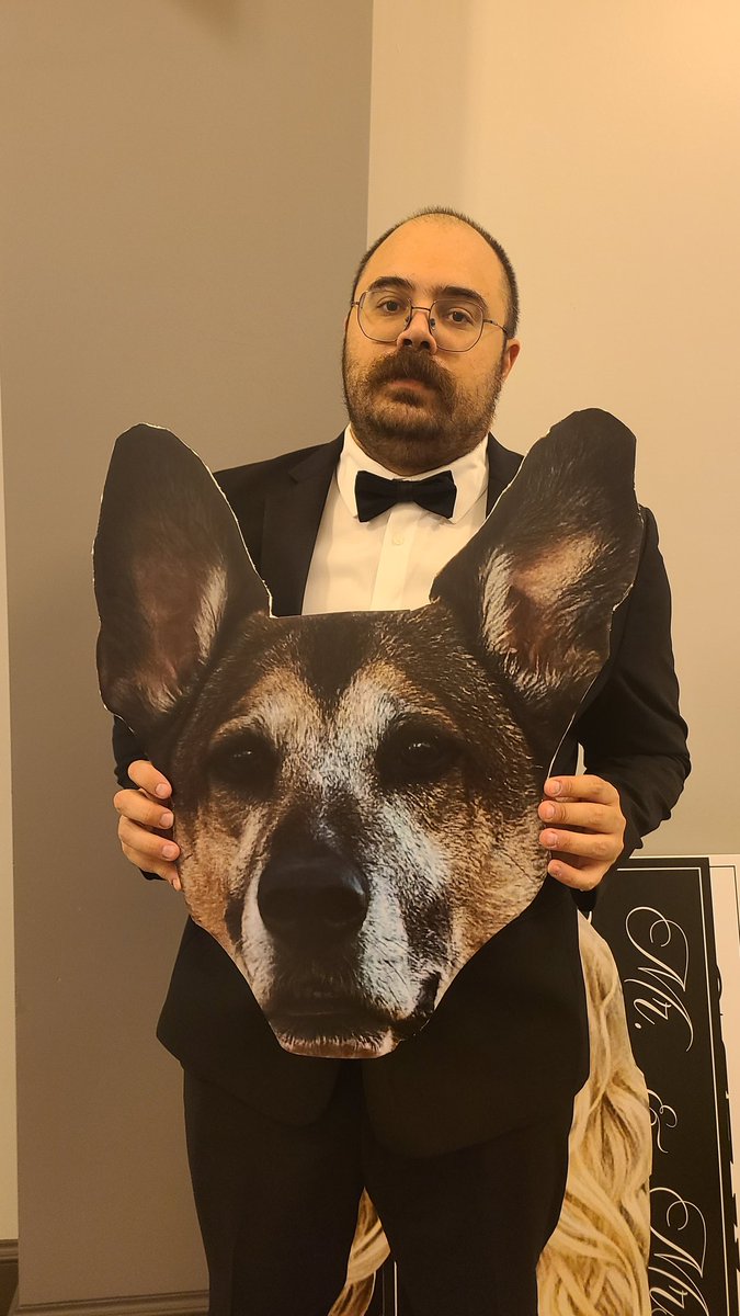 Bobbyburm is married y'all and I only got a pic with his dog