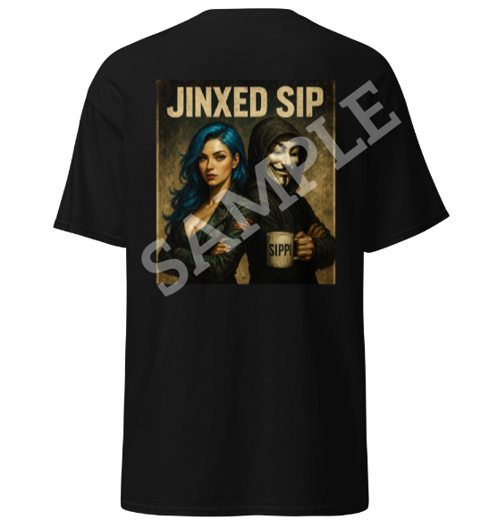 JinxedRealityX's tweet photo. Hey, check it out! The JinxedSip merch store is live at https://t.co/3WcGPCUru0! We have hoodies, hats, t-shirts, mugs, and more! 👀 https://t.co/0czCdekcG2
