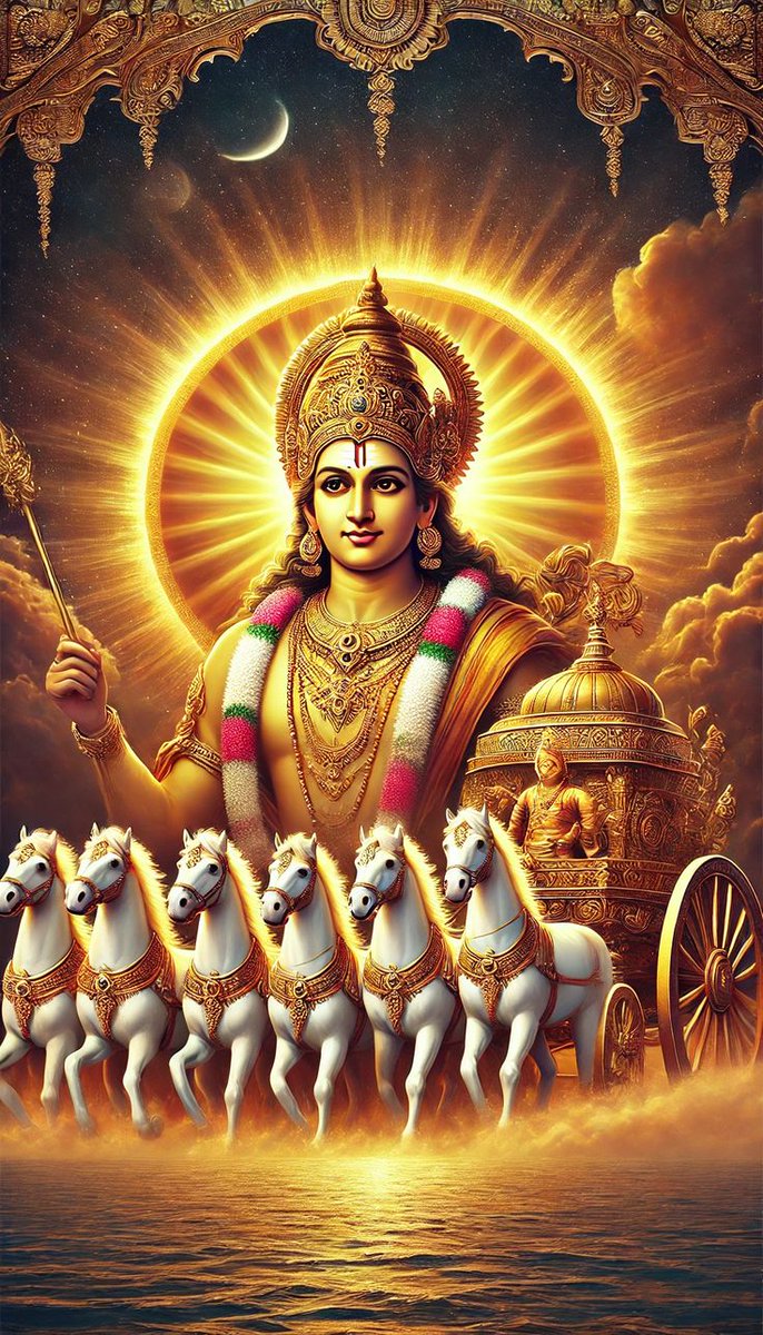 सप्त अश्व रथ पर होकर सवार, जगत में जो फैलाए प्रकाश
हर तत्व में वो ही है, वो ही पृथ्वी जल वायु अग्नि आकाश।

🌞जय जय जय हो सूर्य देवता🌞