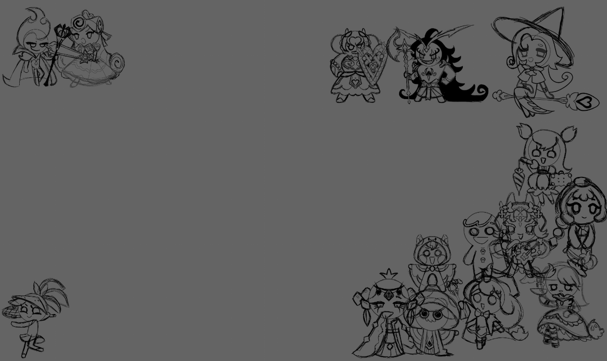 5 hours and only 15 cookies sketches done so far XD I WILL FINISH ALL 158 COOKIES MARK MY EGGS!!!! #cookierunkingdomfanart