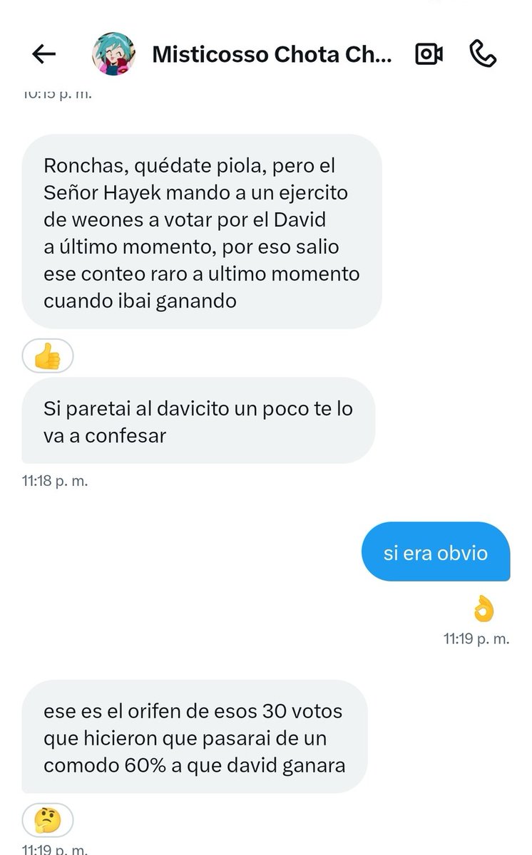 <a href="/GUZMEN412316/">GUZMEN</a> <a href="/Ronchas_16/">R❁n7🏃🏼‍♀️👟𝔼𝕄𝟚𝟞🇨🇱🇪🇺❤️🇺🇦💪🇮🇱📜🪶📚🦒</a> <a href="/IsaReynoldsC/">Isadora Reynolds 💛💡💜</a> «Perdió», literalmente por perder una encuesta que llenaron de bots para votar, David lo sabe y sigue con la wea, <a href="/Capitan_AncapCL/">🖐️🇨🇱🏴David Capitán Ancap🏴🇨🇱</a> para con la wea que ya das vergüenza