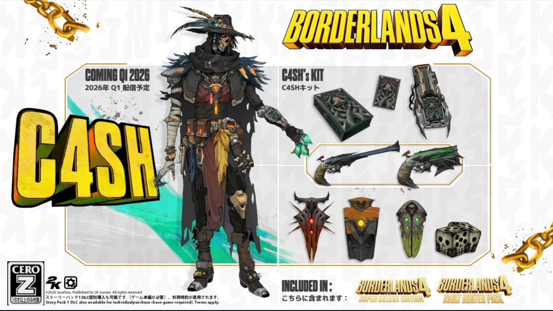 neo6609's tweet photo. #Borderlands4 #C4sh 
New vault hunter C4sh. He looks awesome and looking forward to playing with him https://t.co/TbCXCzQv7U