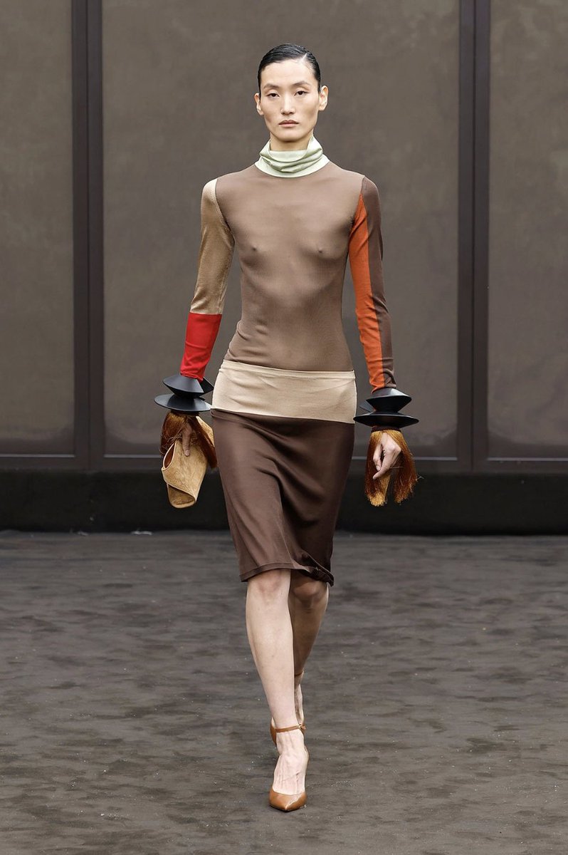 Lina Zhang in Look 50 from Ferragamo Spring 2026 by Maximilian Davis🔪