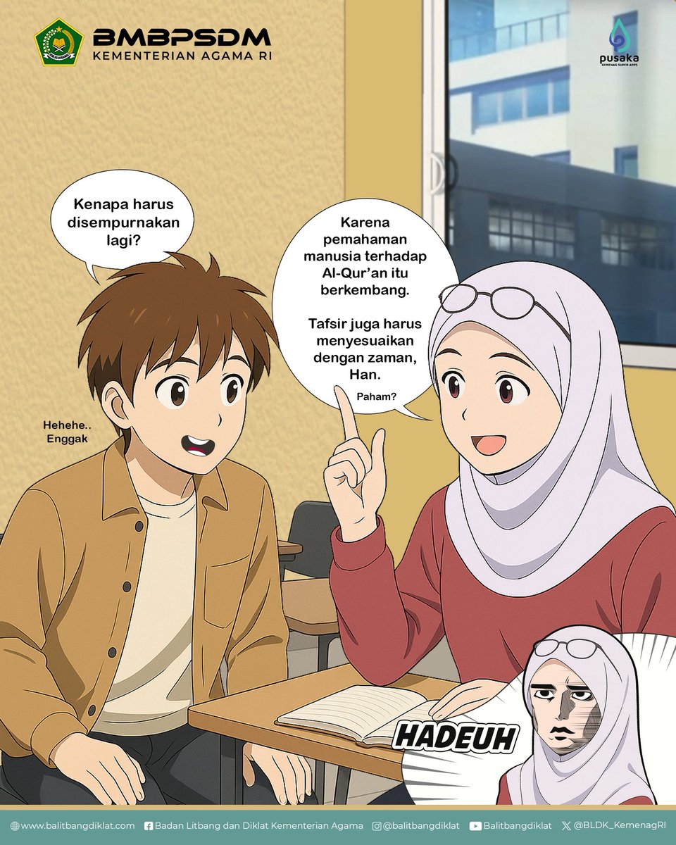 moderat_idn's tweet image. Salam #SahabatReligi

Kamu tau ga? 

Tafsir Al-Qur’an resmi Kemenag lagi di-upgrade biar makin relate sama zaman 🔥

➡️ Coba deh swipe dulu

#BMBPSDM
#KemenagRI
#ModerasiBeragama
#KitaSemuaSama
#ExellenceIsOurTradition