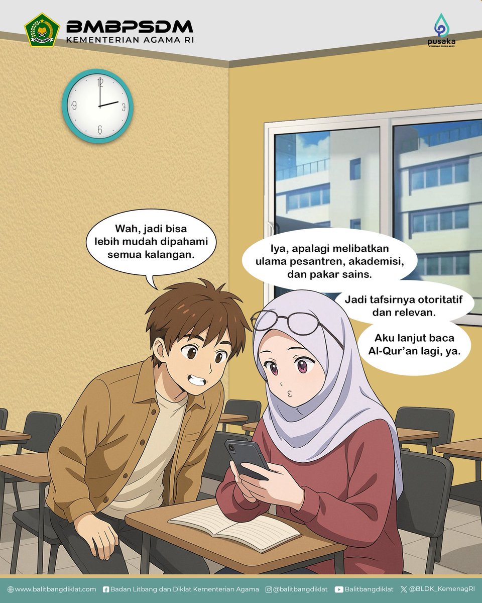 moderat_idn's tweet image. Salam #SahabatReligi

Kamu tau ga? 

Tafsir Al-Qur’an resmi Kemenag lagi di-upgrade biar makin relate sama zaman 🔥

➡️ Coba deh swipe dulu

#BMBPSDM
#KemenagRI
#ModerasiBeragama
#KitaSemuaSama
#ExellenceIsOurTradition