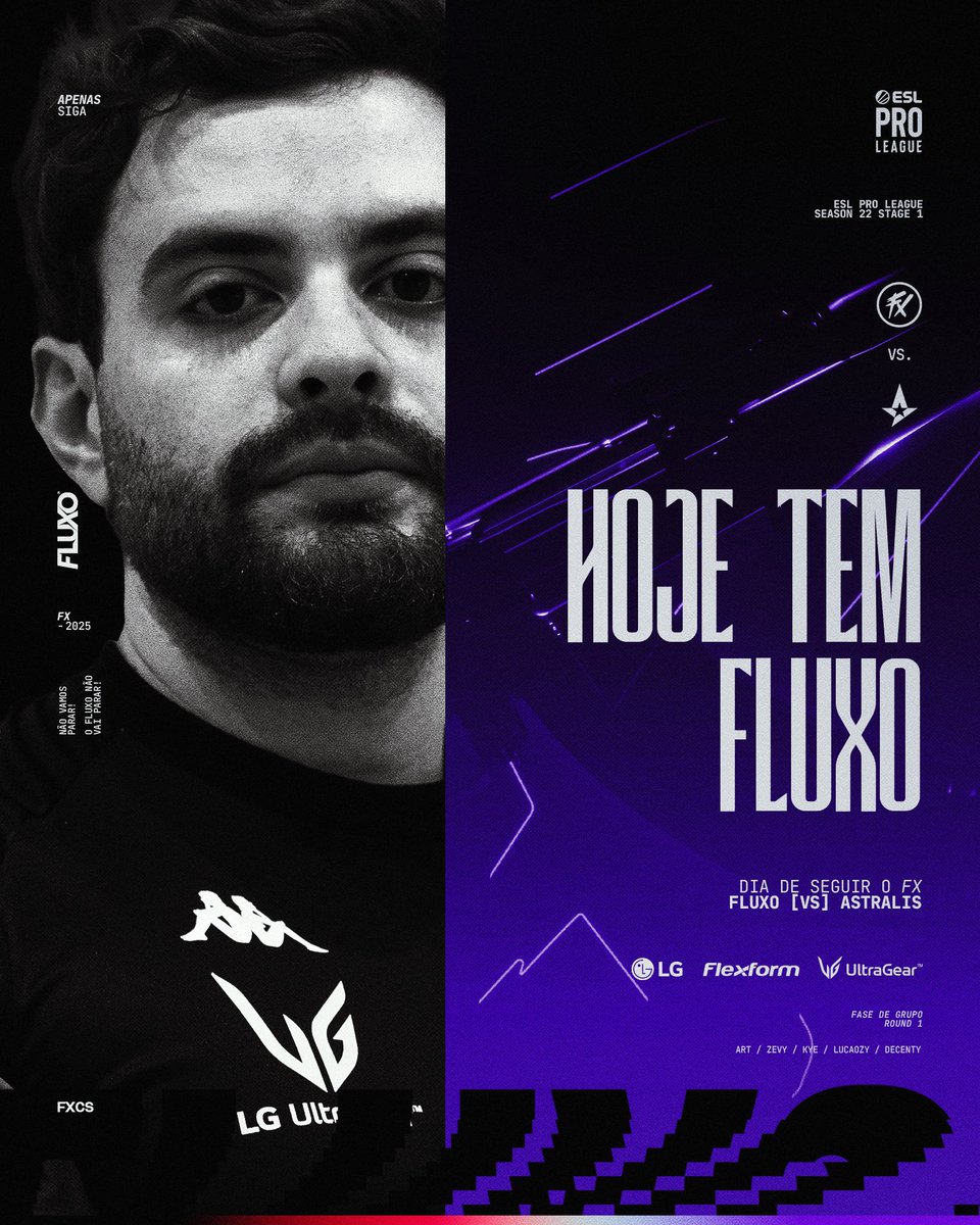 Hoje tem Fluxo na ESL Pro League S22 🔥

E o nosso compromisso é bem cedo, viu? Espero vocês de manhãzinha na live do <a href="/Eduardocosiq/">FX Cosiq</a> 

🆚 Astralis
⏰ 5h30

#SegueOFX