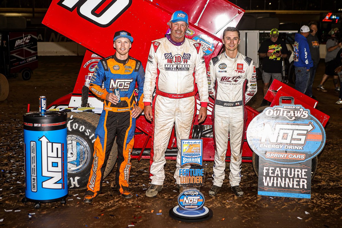 Not mad at this.  Great podium! 

Still got it, <a href="/DaleBlaney/">Dale Blaney</a>! Fun watching Haud race against you. 

#WorldOfOutlaws