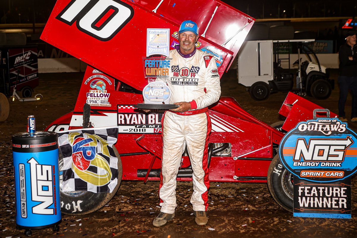 The oldest winner in World of Outlaws <a href="/NosEnergyDrink/">NOS Energy Drink</a> Sprint Car history.

61-year-old <a href="/DaleBlaney/">Dale Blaney</a> takes ‘em to school at <a href="/SharonSpdwy/">Sharon Speedway</a>’s <a href="/FederatedAP/">Federated Auto Parts</a> Showdown!