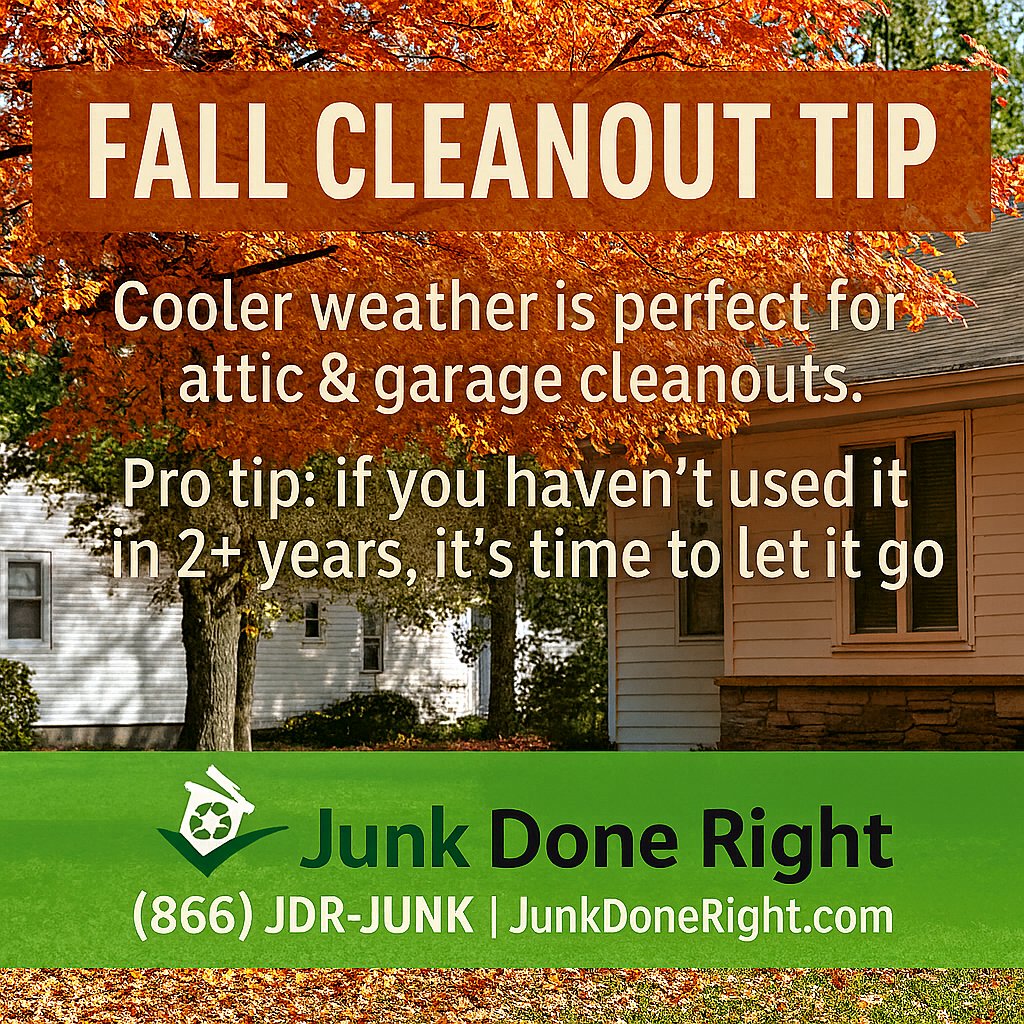 🍂 Fall Cleanout Tip 🍂
Cooler weather is the perfect time to clear out attics &amp; garages before winter sets in.
✨ Pro tip: If you haven’t used it in 2+ years, it’s time to let it go!
We’ll handle the heavy lifting so you can enjoy a clutter-free season.

#BestofLI2025