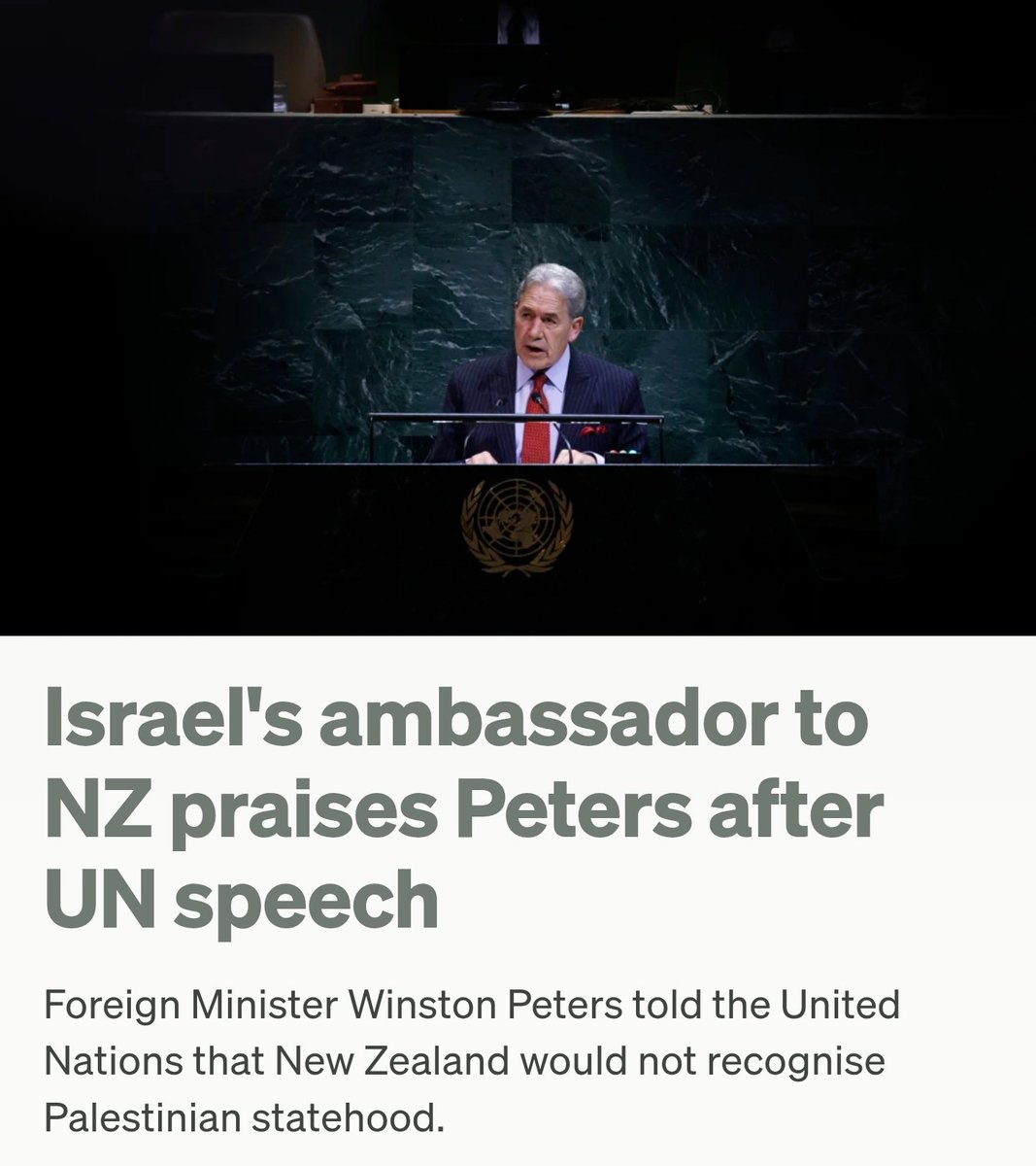 1. EXPEL THE AMBASSADOR OF THE GENOCIDAL ISRAELI KILLING REGIME YOU SPINELESS TWAT

2. SANCTION ISRAEL NOW

3. FREE PALESTINE 🇵🇸 

#nzpol <a href="/winstonpeters/">Winston Peters</a> <a href="/chrisluxonmp/">Christopher Luxon</a> <a href="/mfat/">Mehdi Fattahi</a>