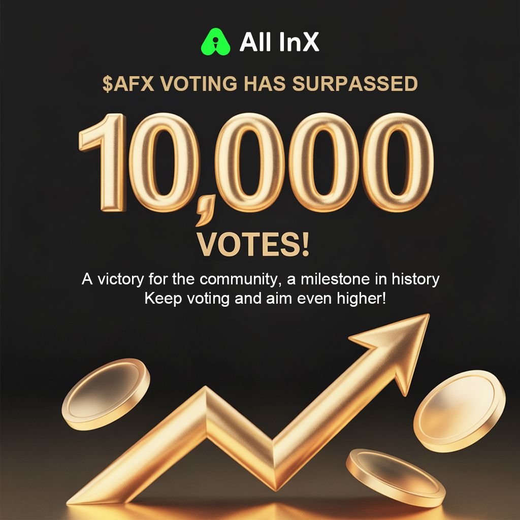 NEX_Exchange's tweet photo. 🎉 $AFX Voting has surpassed 10,000 votes!
🚀 A victory for the community, a milestone in history.

But this is just the beginning...
⚡ Keep voting and push even higher!

#AllInX #AFX #Vote2List https://t.co/Y9J5OkdLG6