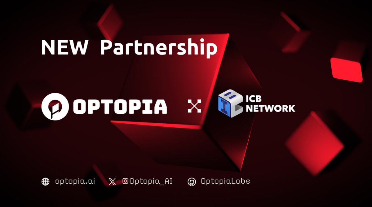 Optopia_AI's tweet image. Optopia 🤝 @icbx_network
Optopia: AI-driven, intent-centric Layer2 where agents simplify Web3 operations.
ICB Labs: Full-stack Web3 ecosystem with identity, tokenization & metaverse learning.
Together, we bring AI-powered agents to ICB’s ecosystem — enabling seamless intents,…