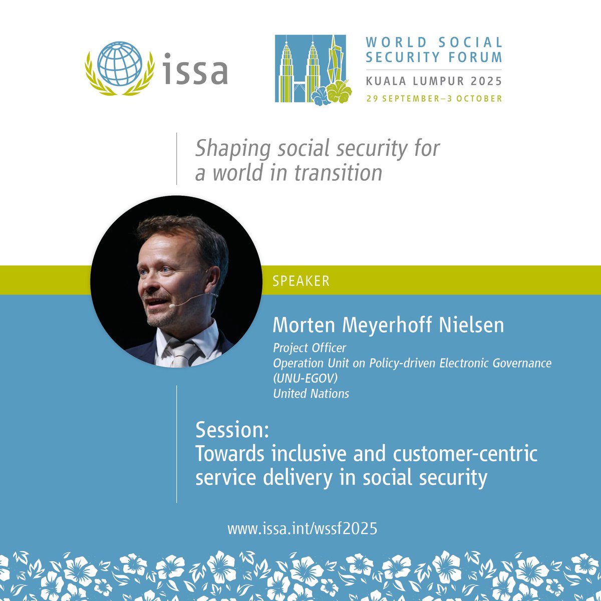 Ready for #ISSAWSSF2025? 

I am. Looking forward to my presentation, panels and technical workshop. Commen theme is innovation and tech for improved accessibility, usability and inclusion in social security.

<a href="/issacomm/">ISSA-Social Security</a>
<a href="/UNUniversity/">UN University</a>
#UNU #EGOV #SDG #GDC