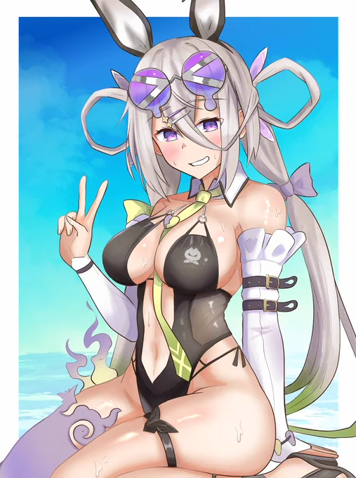 #このタグを見た人は自分の絵の太ももをのせる