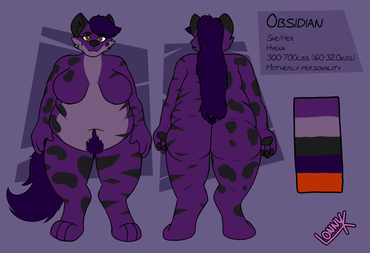 A ref sheet piece for Obsidian on Discord!