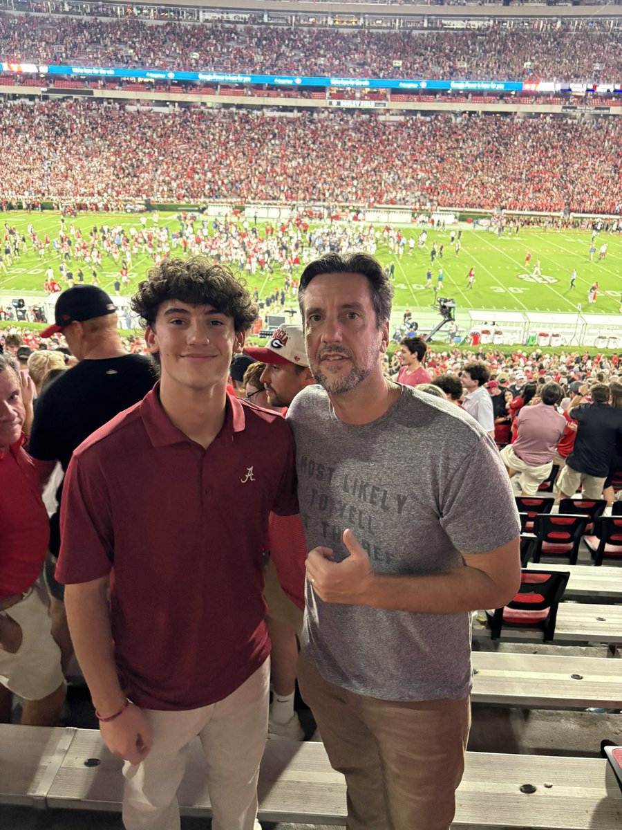Heck of a win for Alabama. Credit where credit is due. Stunned only seven points were scored in the second half. This kid — with awful taste in teams — is happy.