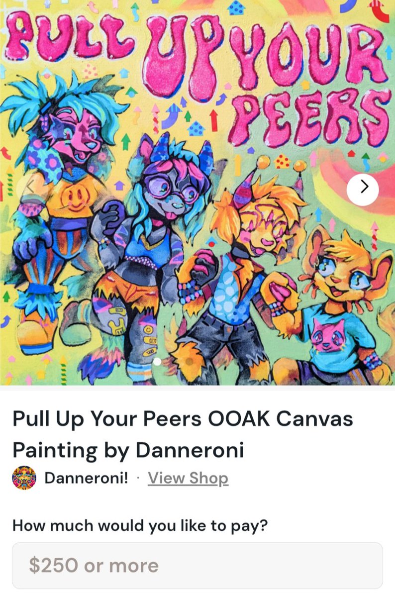 If you wanna help me make ends meet this month, I have my Pull Up Your Peers painting listed for HALF off rn 💓
ko-fi.com/danneroni/shop