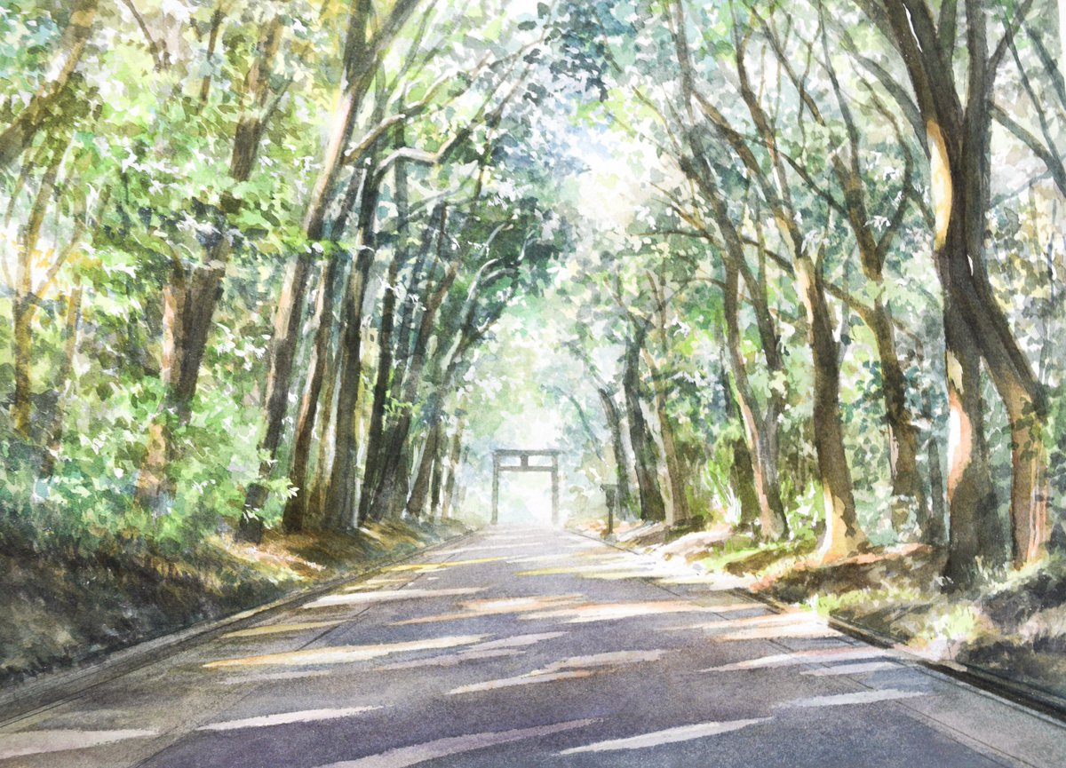 光の先に

#透明水彩  #watercolor