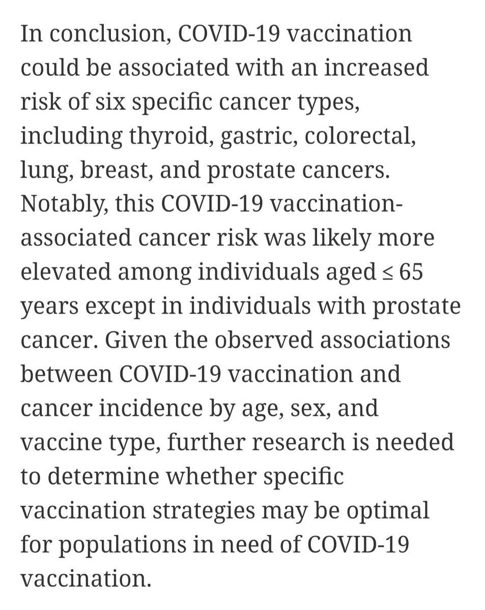 An aassociation found between Covid-19 vaccinations &amp; specific types of cancers (Seoul data). The conclusion seems grounded &amp; reasonable👀
biomarkerres.biomedcentral.com/articles/10.11…