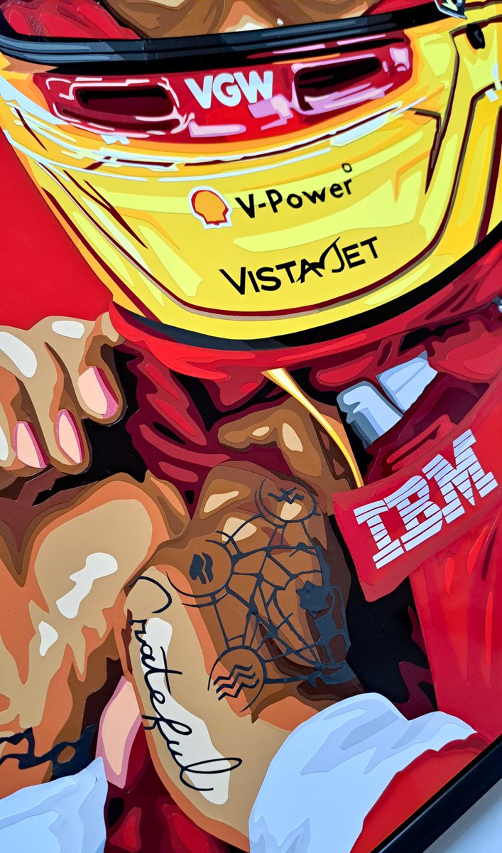 Lewis at Ferrari. If you’d like to order one of these signed, ltd-ed Giclée prints, simply click here: joelclarkartist.store/products/lewis…  Available in sizes A3, A2, and A1, these make a great gift for any <a href="/LewisHamilton/">Lewis Hamilton</a> &amp; <a href="/ScuderiaFerrari/">Scuderia Ferrari HP</a> fans. #lewishamilton #ferrari #f1 #Formula1 #f1art