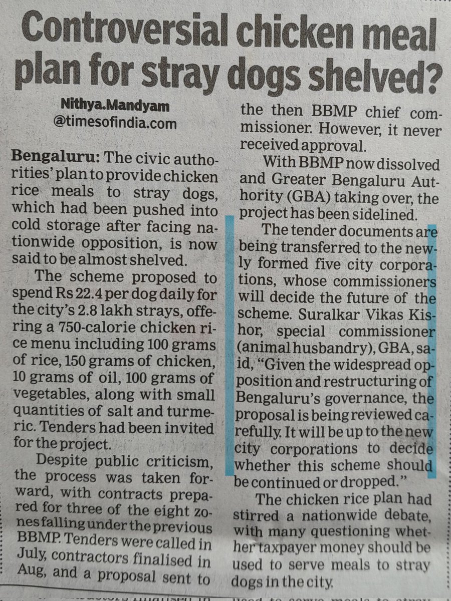 murali772's tweet image. Collecting awards being the flavour of the season for govt agencies (check @ x.com/murali772/stat…),
perhaps #BBMP (or its new avatar - #GBA) may want to nominate our worthy friend for an award, from say #PETA, though not sure they'll be game for it😏