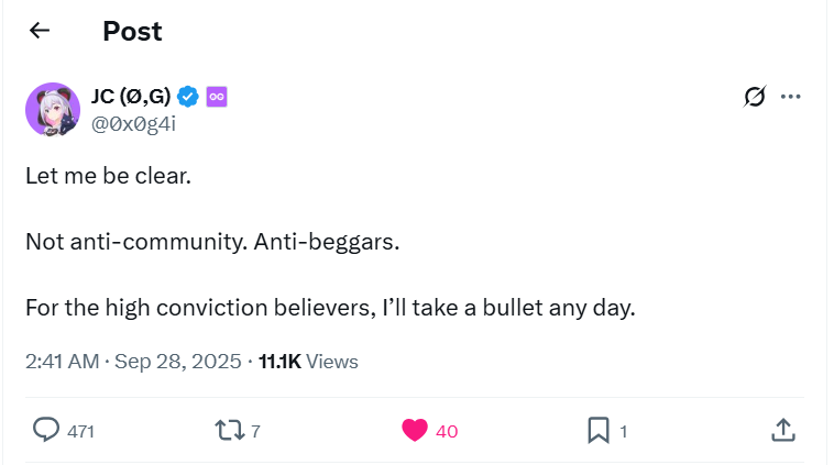 Growwithweb3's tweet image. 𝐓𝐡𝐢𝐬 𝐢𝐬 𝐦𝐲 𝐬𝐞𝐜𝐨𝐧𝐝 𝐥𝐚𝐬𝐭 𝐩𝐨𝐬𝐭 𝐚𝐛𝐨𝐮𝐭 @0G_labs

I’ll soon drop my final post, sharing a screenshot of this scam project’s downfall. Yes, you heard it right  it’s going to happen soon.

So let’s counter all their arguments against the community one by one.…