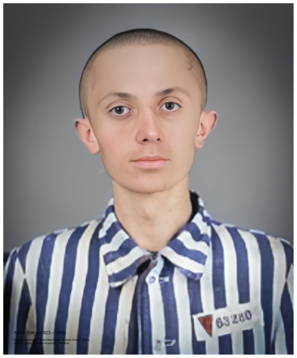 On this day in 1941, a 19 year old Czech man perished in Auschwitz after being incarcerated for 18 days. Before being incarcerated he was a university student. His name was Anton Blaha

Please support <a href="/AuschwitzMuseum/">Auschwitz Memorial</a>