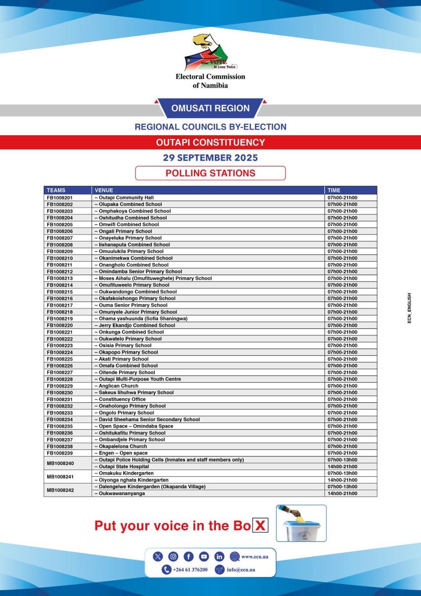 Electoral Commission of Namibia tweet media