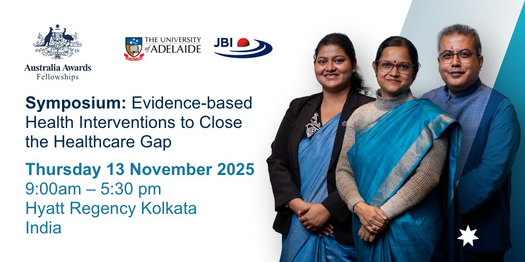 cphr_mant's tweet photo. Join us for our @JBIEBHC #AustraliaAwards Fellowship Symposium &amp; Networking event, 13 Nov in Kolkata! We'll be sharing our #EvidenceImplementation projects spanning areas such as maternal &amp; child health &amp; primary care access for Indigenous populations.
@AustraliaAwards https://t.co/JxKTYss5fe