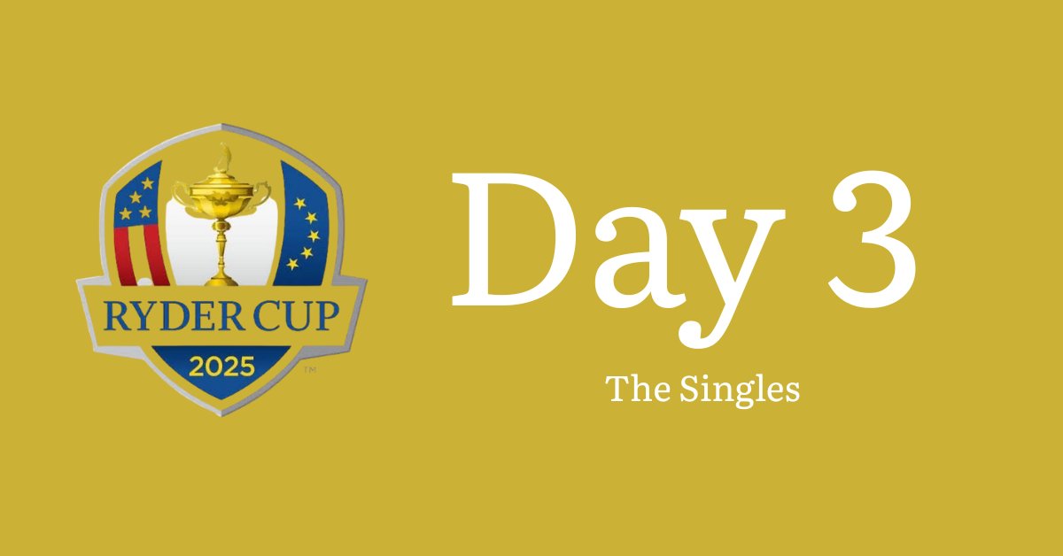 Montrosegolflin's tweet photo. Lots can happen today. Will the @RyderCupEurope make history? Will the @RyderCupUSA team fight back? Find out all the latest information here. Who will play each other in the singles? Is Viktor fit?
#thesingles #thefinalday
https://t.co/kU2JmpMhpk https://t.co/1nuWIj6WrR