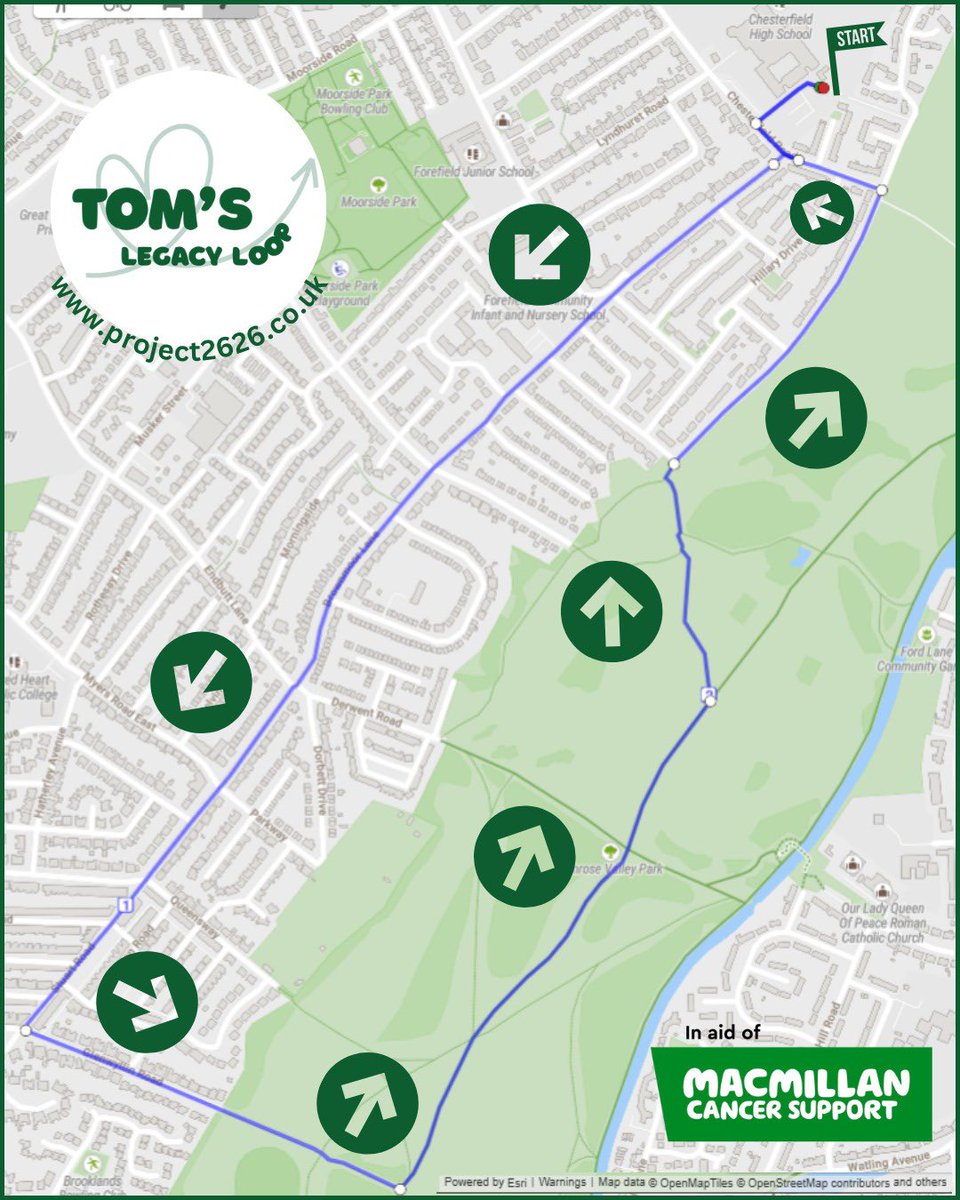 This time next week we will be running our event, here’s the route for you to do once - or as many times as you like in 2.6 hours ! 

Be great to see you if you can come along and take part,however you want walk-skip-jog-run. It’s a fun community event! 

project2626.co.uk/quicklinks