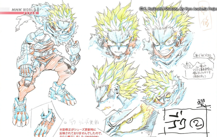 Deku character sheets from the interview