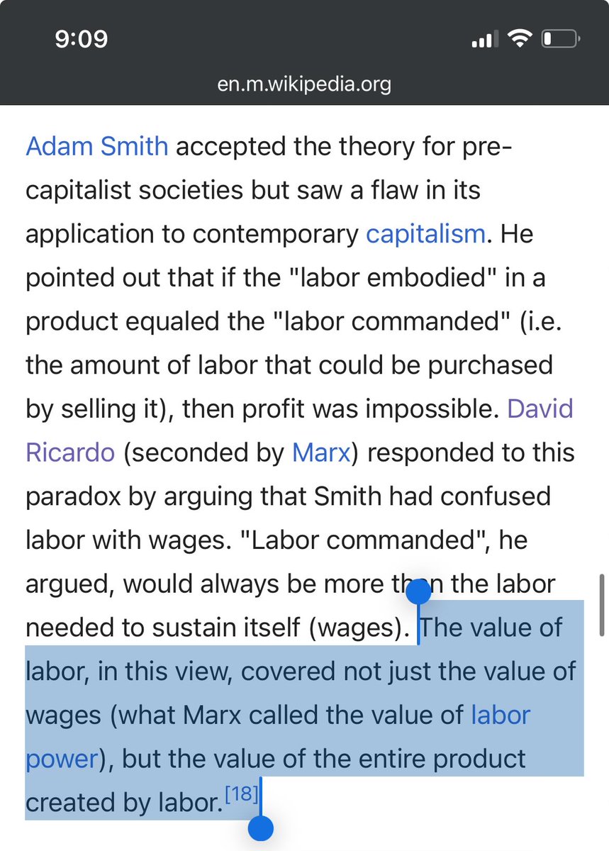 PUSJT's tweet photo. @jason_pontin @alexolegimas @ygzgzot I’m sorry bro but what you attributed to Marx actually came from Ricardo. Marx certainly developed the full identity V=c+v+s, but that’s not what you were talking about. 
Also, your counter examples are just nonsense that have already been corrected here: https://t.co/LFpj40qbiH https://t.co/fj29E1eEsC