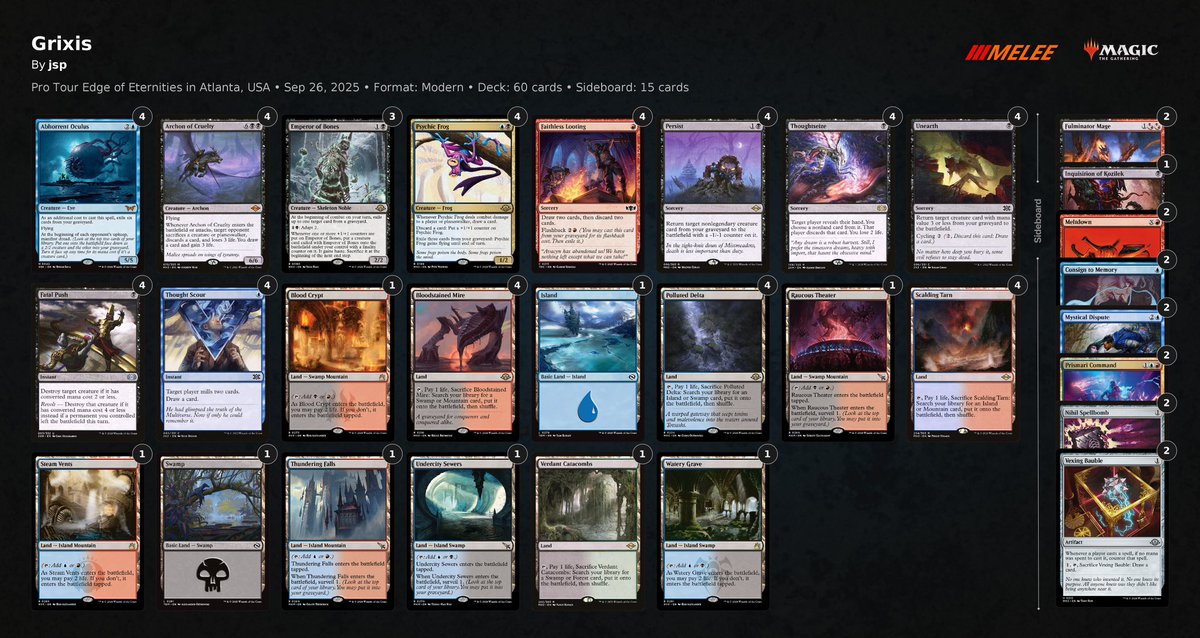 mtg モダン　グリクシスリアニメイト　デッキ　foil多め グリクシスリアニメイト_250804 | モダン | デッキ構築機能