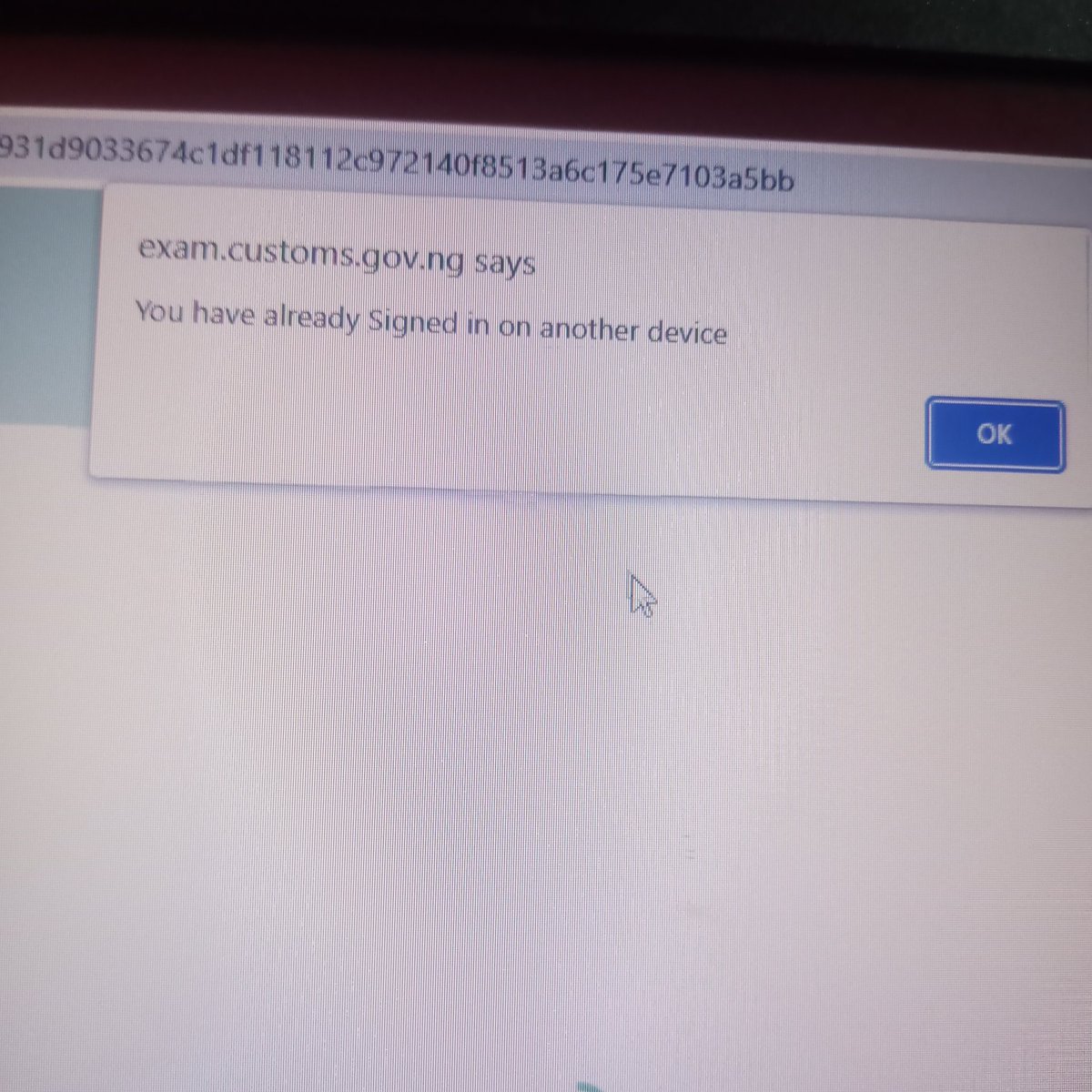 giftmarkus7's tweet photo. @RecruitmentPq Same device ,same Internet,same face same everything,after login in it logged out again and as I retried this is what it kept telling me. But I expected since it's this same device why not jst open automatically ones I pair in, I hope this won't happen to others in the main exams https://t.co/8XRDJflTzd