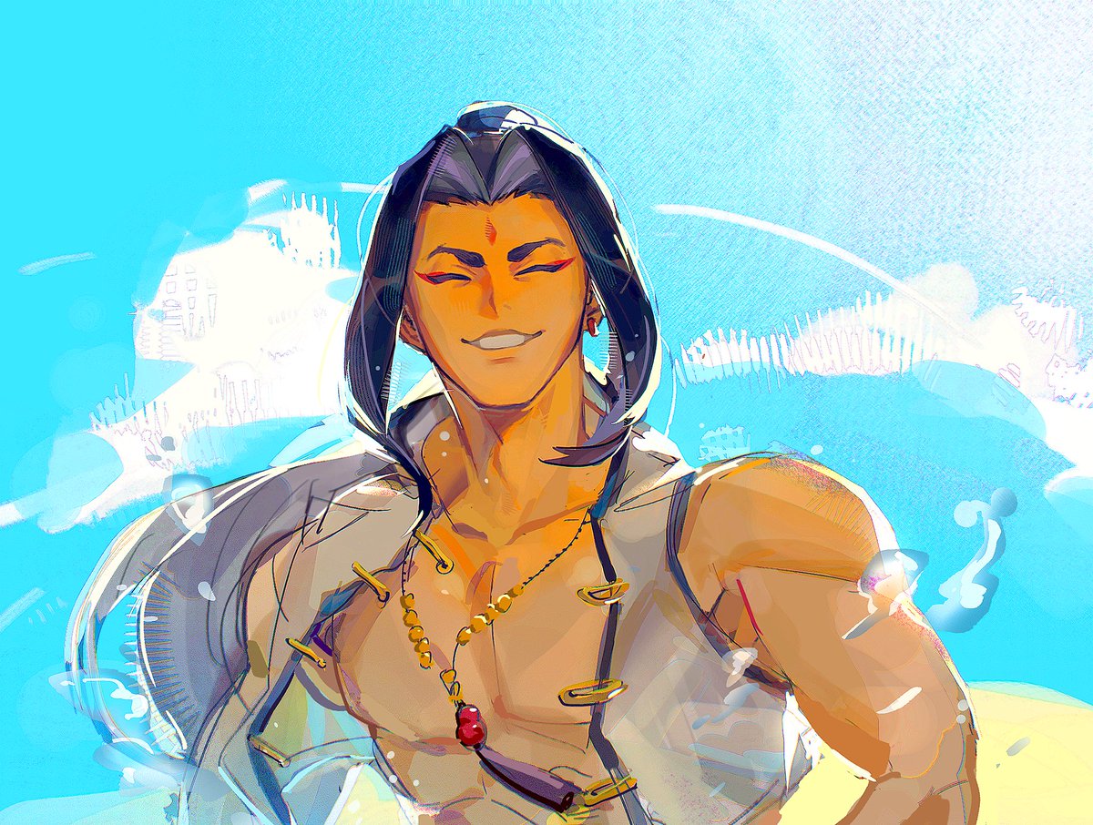 GuanZi_YOO's tweet image. #Streetfighter６  🍶🌊⛱️☀️