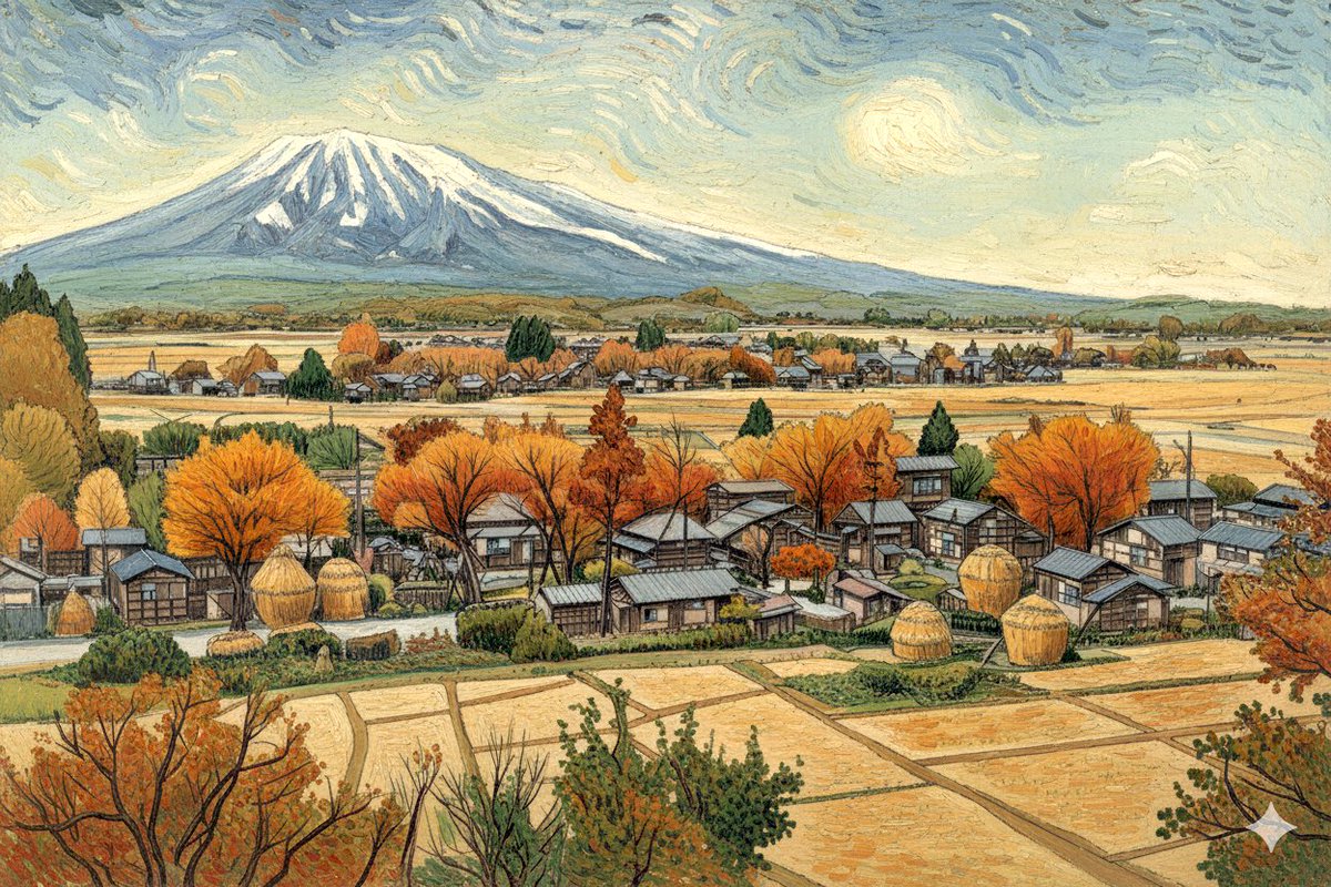 昭和31（1956）年11月、弘前市駒込村を写したもの（撮影=佐々木直亮