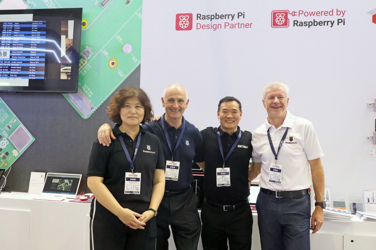 EDATEC_Offical's tweet image. EDATEC × @Raspberry_Pi : 2nd Joint China Exhibition Wrap-Up   Huge thanks to Raspberry Pi ’s @MikeBuffham , Dave Lee &amp;amp; Mingyuan Huang for joining us!    Loved the collaboration—already hyped for our next meetup.    #EDATEC #RaspberryPi #TechPartnership #ChinaExhibition