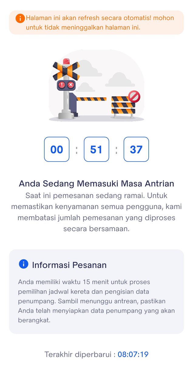 Setelah hampir 1 jam antri, nambah 23 menit dong wkwkwk emang gak pernah jelas sistem luu <a href="/KAI121/">Kereta Api Indonesia</a>