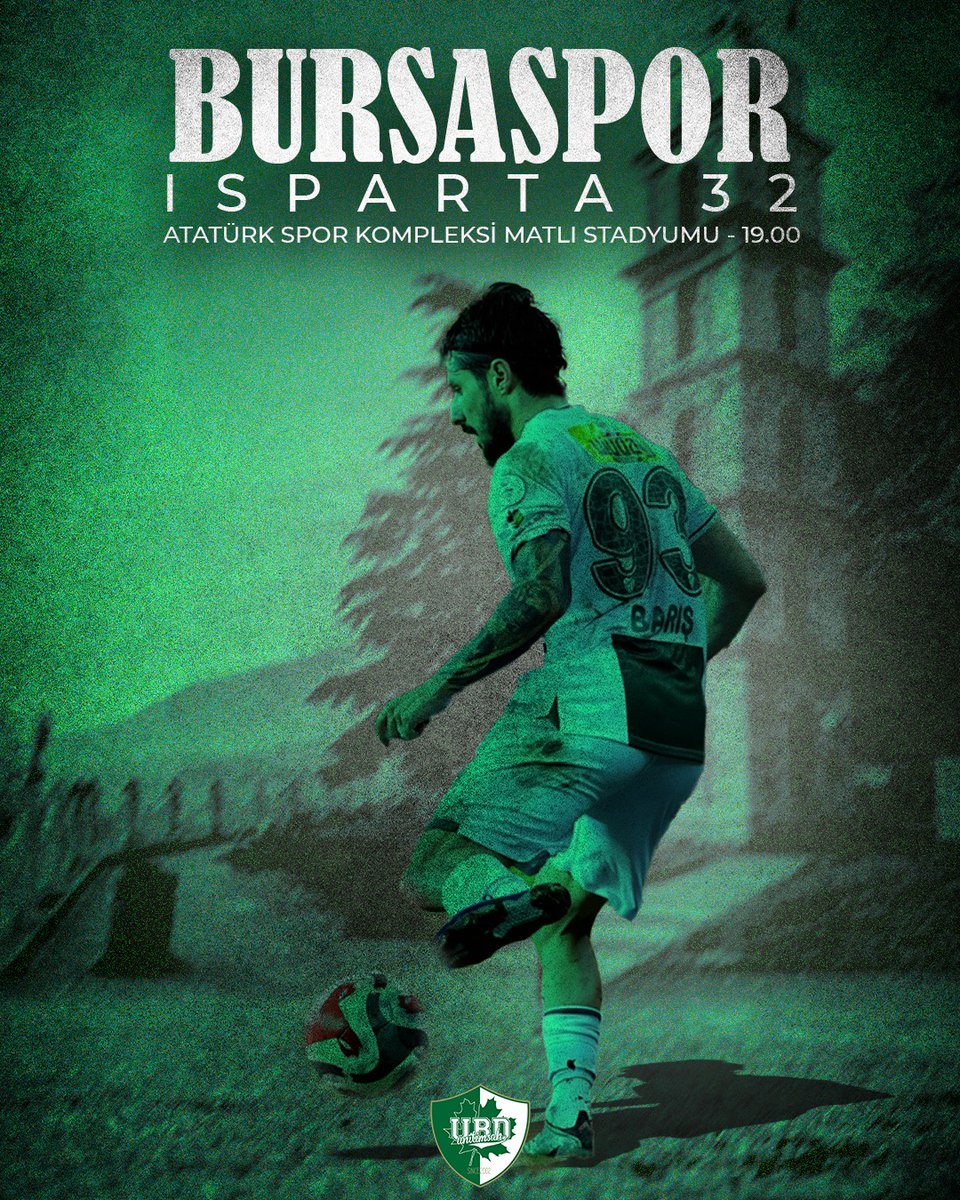 🥁Maç günü
🟢BURSASPOR - Isparta 32
🕖19:00
🏟Atatürk Spor Kompleksi Matlı Stadyumu