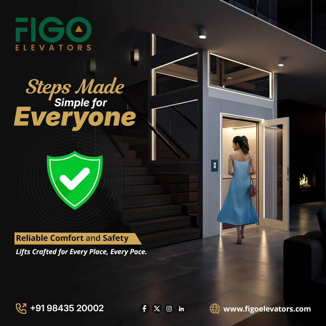 FigoElevators's tweet image. Steps made simple for everyone with Figo Elevators! Safe, reliable &amp;amp; luxury lifts designed for homes✨

📞 Call us: +91 98435 20002
🌐 Visit: figoelevators.com

#FigoElevators #ElevatorsIndia #SafeElevators #LuxuryElevators #HomeElevator #LiftSolutions